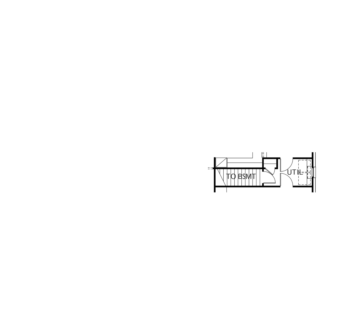 Floor Plan Basement of French Plan #136-1024