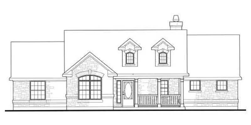 Home Plan Front Elevation of this 3-Bedroom,1939 Sq Ft Plan -136-1026