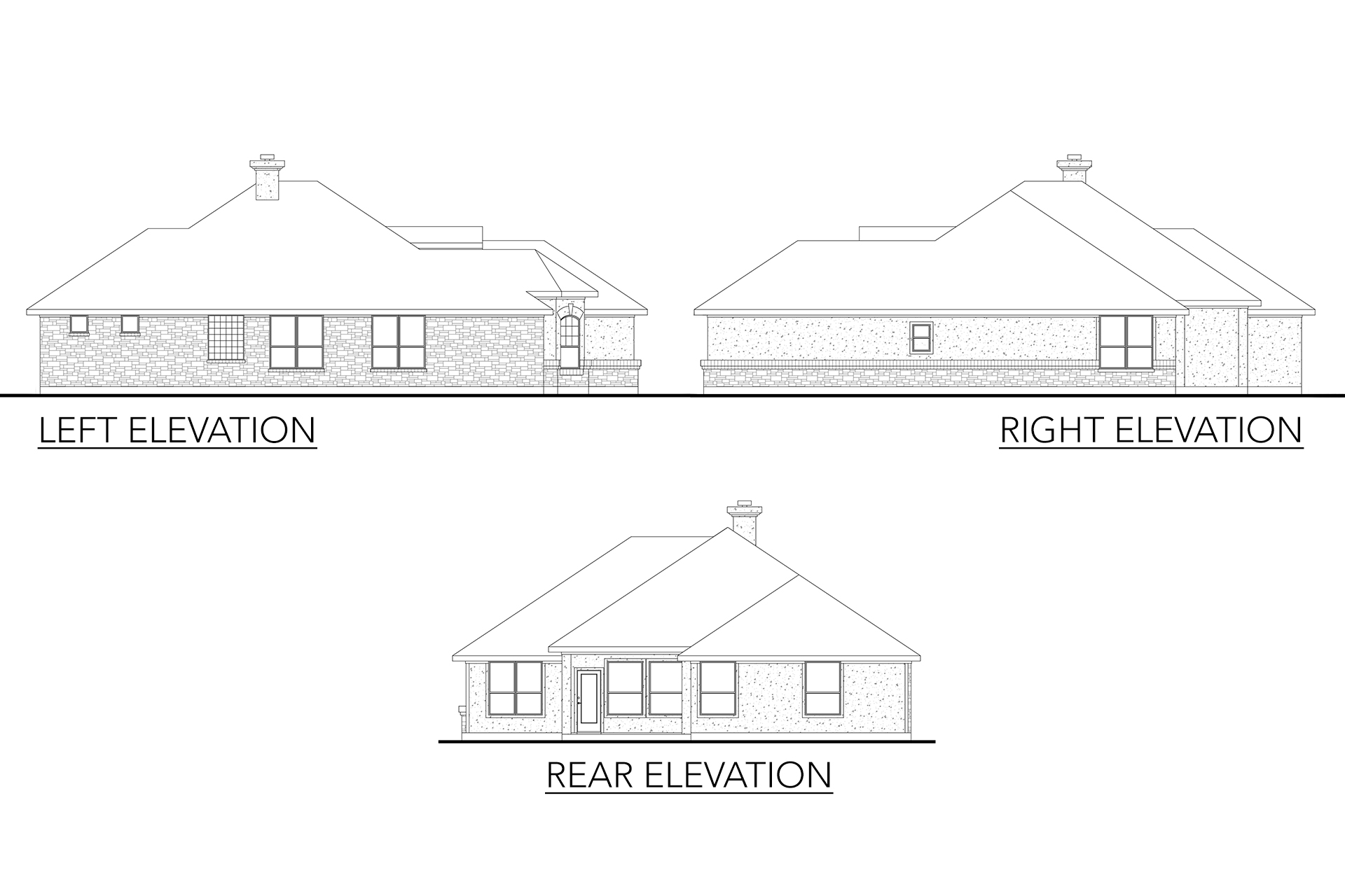 Home Plan Rear Elevation of this 3-Bedroom,2058 Sq Ft Plan -136-1027