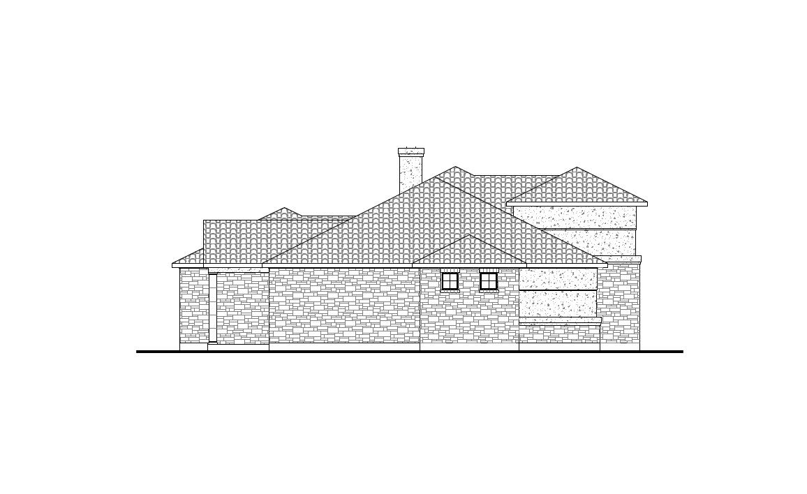 Home Plan Left Elevation of this 3-Bedroom,2504 Sq Ft Plan -136-1031