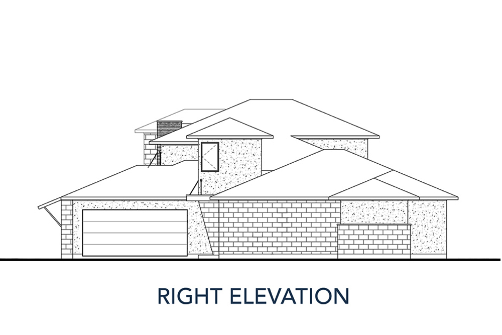 Home Plan Right Elevation of this 4-Bedroom,3727 Sq Ft Plan -136-1035