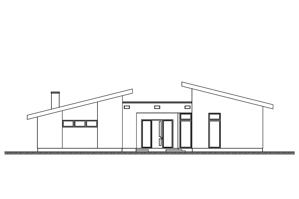 Home Plan Front Elevation of this 3-Bedroom,2002 Sq Ft Plan -136-1036