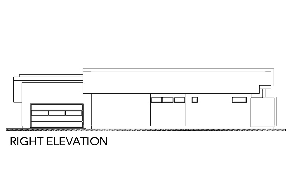 Home Plan Right Elevation of this 3-Bedroom,2002 Sq Ft Plan -136-1036