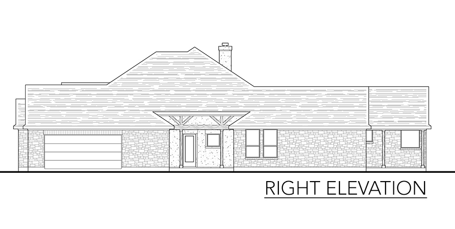 Home Plan Right Elevation of this 4-Bedroom,2772 Sq Ft Plan -136-1037