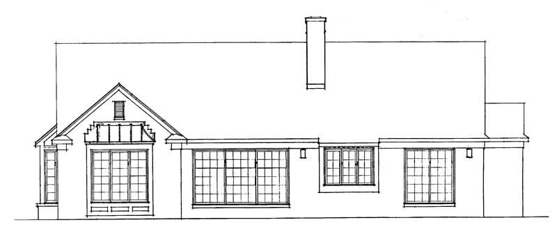 Home Plan Rear Elevation of this 3-Bedroom,2217 Sq Ft Plan -137-1002
