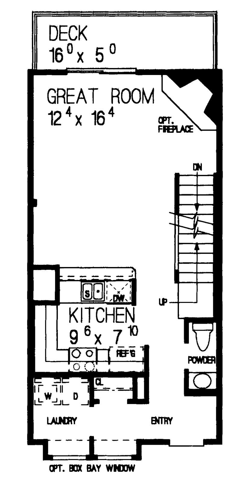 Floor Plan First Story of Country Plan #137-1007
