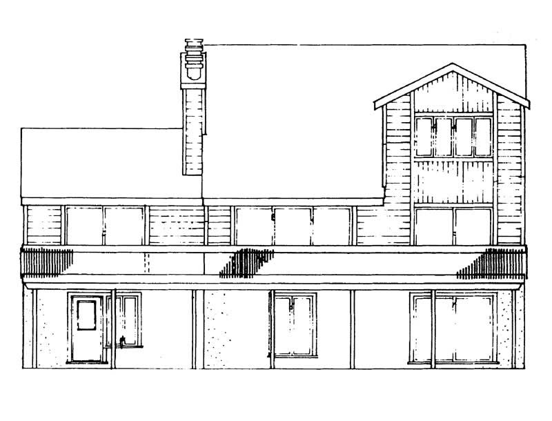 Home Plan Rear Elevation of this 3-Bedroom,3249 Sq Ft Plan -137-1012
