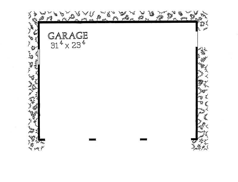 Floor Plan First Story of Garage Plan #137-1017