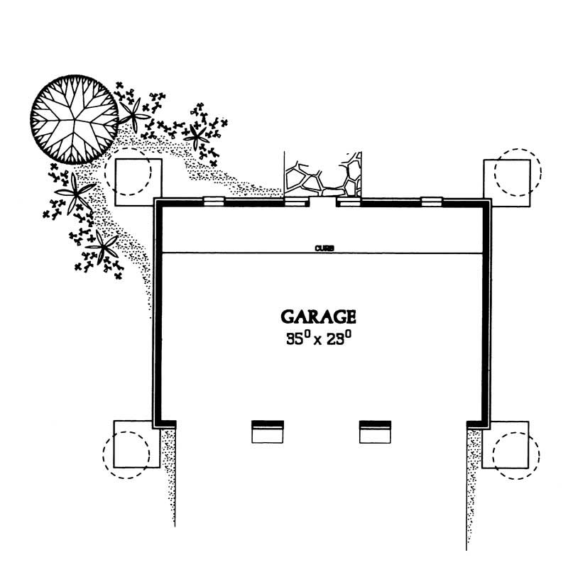 Floor Plan First Story of Garage Plan #137-1022