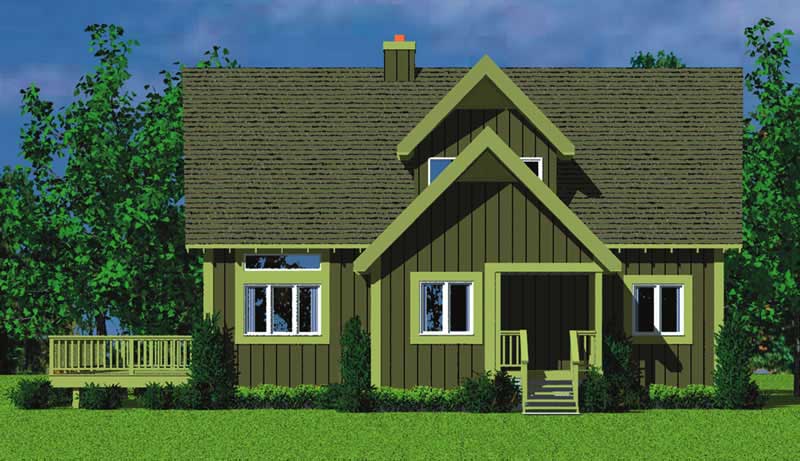 Home Plan Right Elevation of this 4-Bedroom,1831 Sq Ft Plan -137-1025