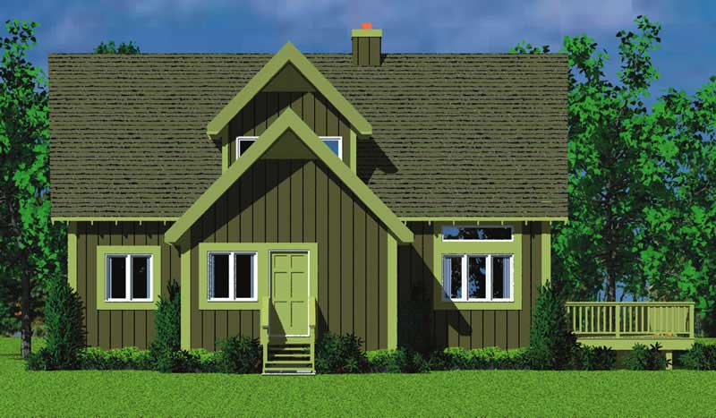 Home Plan Left Elevation of this 4-Bedroom,1831 Sq Ft Plan -137-1025
