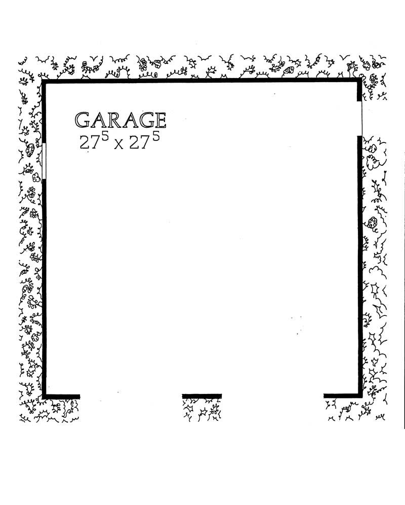 Floor Plan First Story of Garage Plan #137-1026