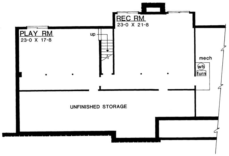 Floor Plan Second Story of Contemporary Plan #137-1028