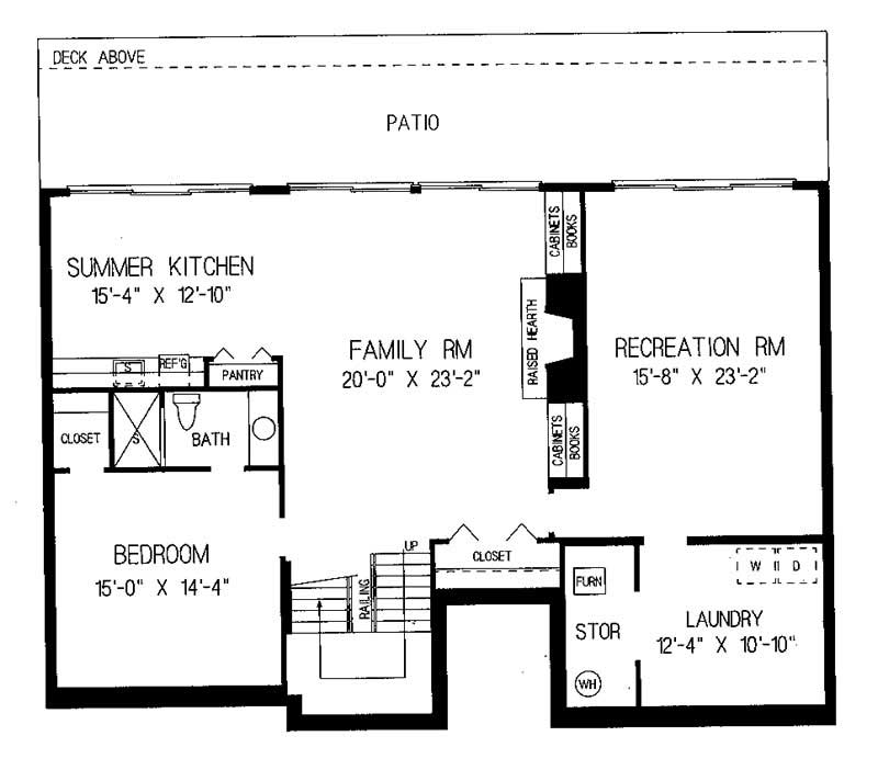 Floor Plan Second Story of Contemporary Plan #137-1033