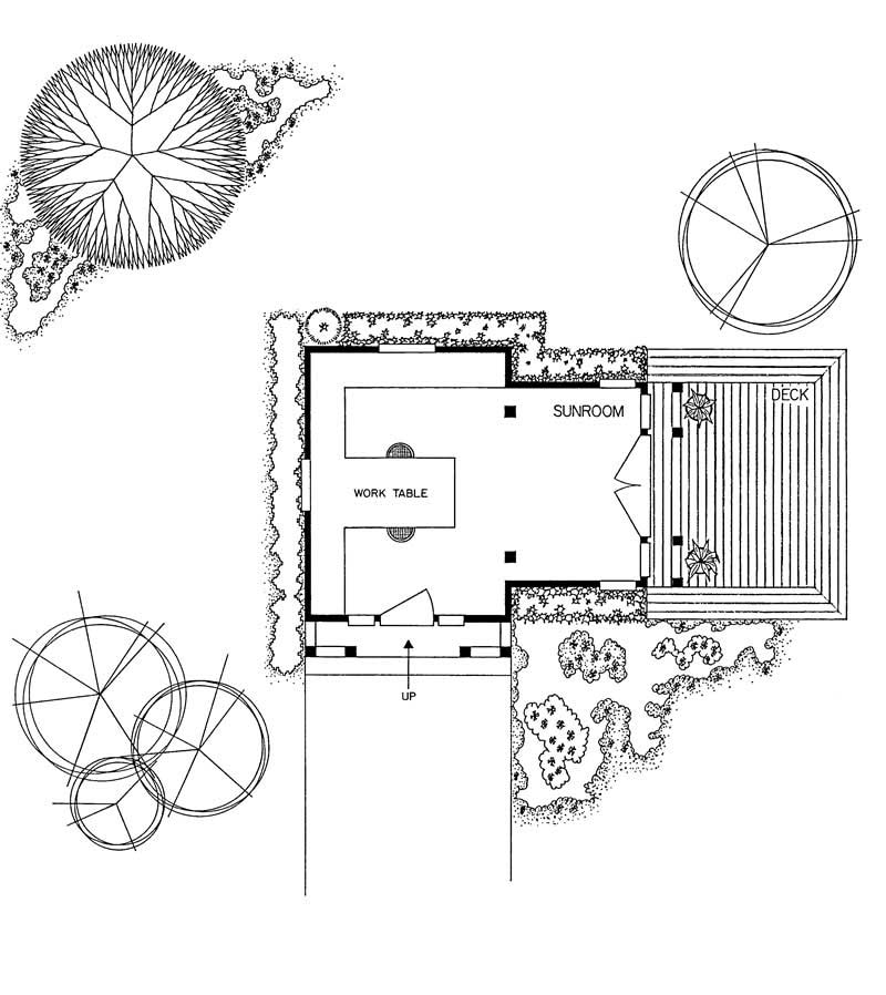 Floor Plan First Story of Garage Plan #137-1039
