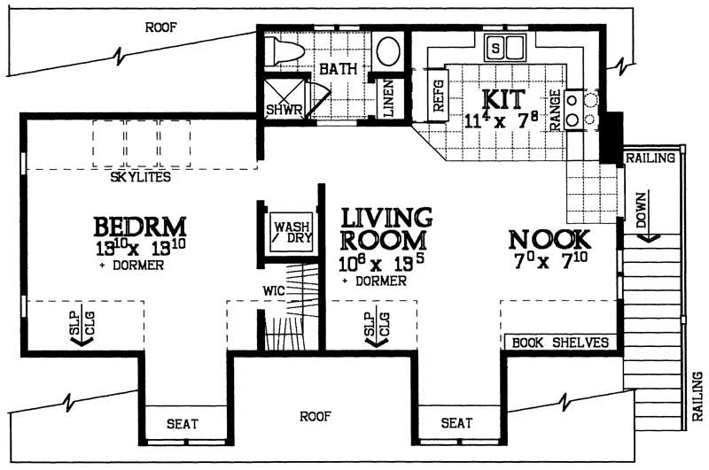Floor Plan Second Story of Garage Plan #137-1043