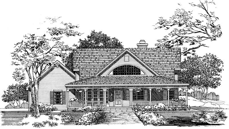 Home Plan Front Elevation of this 3-Bedroom,2170 Sq Ft Plan -137-1059