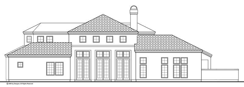 Home Plan Rear Elevation of this 5-Bedroom,2678 Sq Ft Plan -137-1063