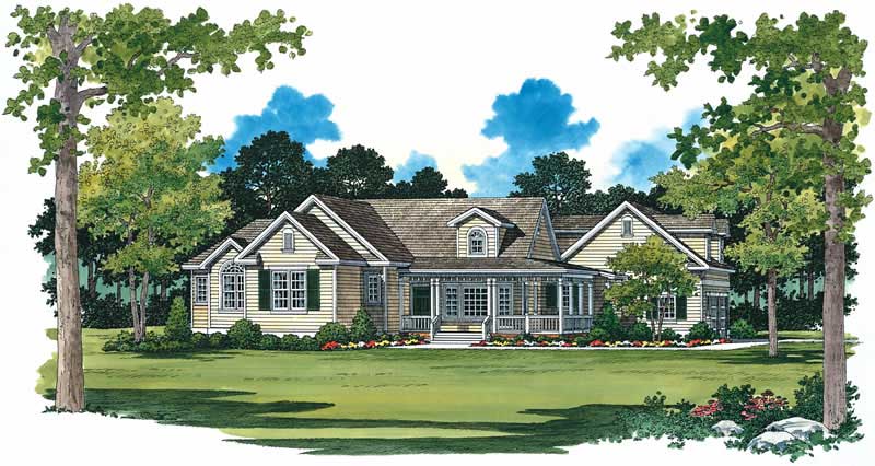 Home Plan Front Elevation of this 3-Bedroom,1937 Sq Ft Plan -137-1065