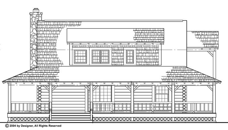 Home Plan Rear Elevation of this 3-Bedroom,1715 Sq Ft Plan -137-1073