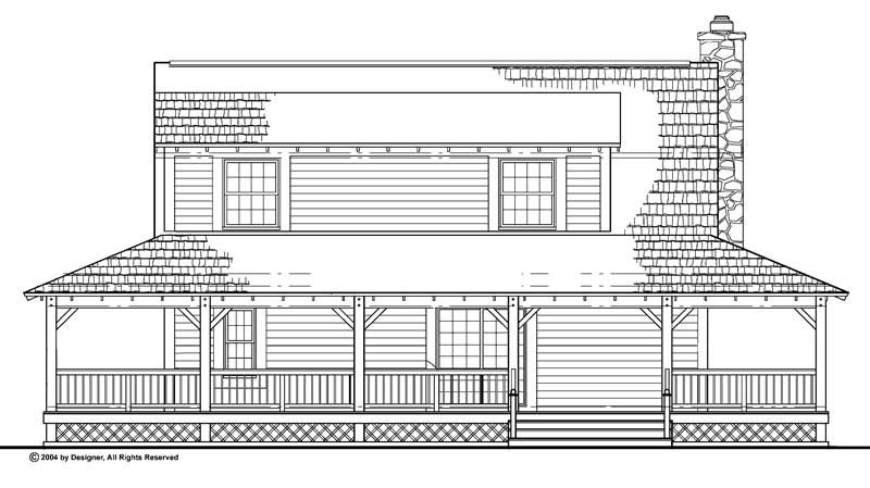 Home Plan Rear Elevation of this 3-Bedroom,1696 Sq Ft Plan -137-1081