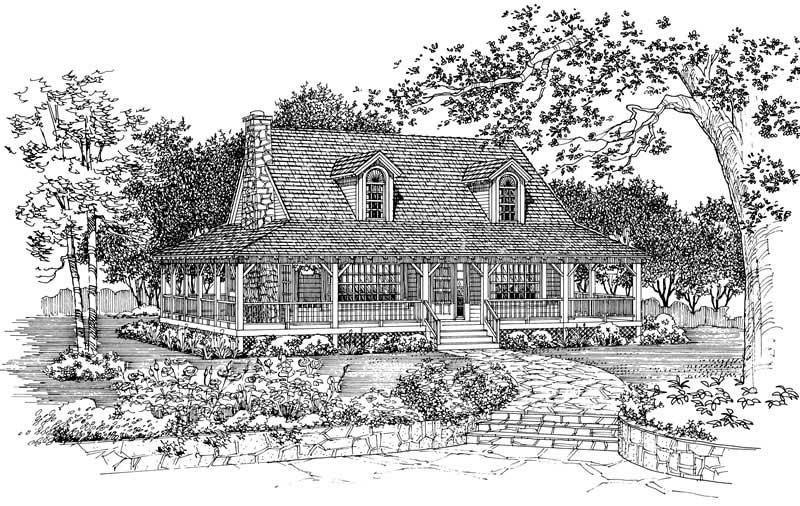 Home Plan Front Elevation of this 3-Bedroom,1696 Sq Ft Plan -137-1081