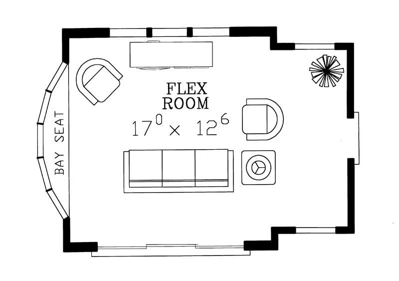 Floor Plan First Story of Garage Plan #137-1086