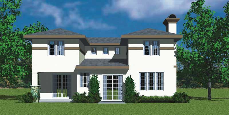 Home Plan Rear Elevation of this 3-Bedroom,2072 Sq Ft Plan -137-1110