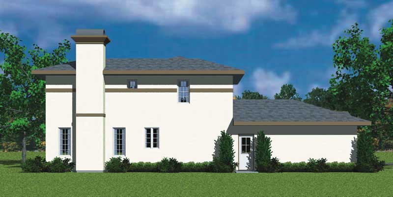 Home Plan Left Elevation of this 3-Bedroom,2072 Sq Ft Plan -137-1110