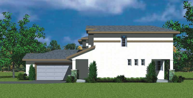 Home Plan Right Elevation of this 3-Bedroom,2072 Sq Ft Plan -137-1110