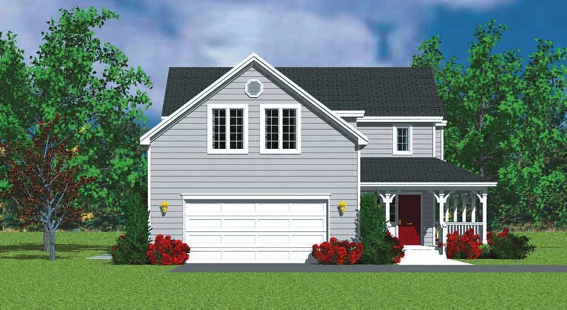 Home Plan Left Elevation of this 3-Bedroom,1987 Sq Ft Plan -137-1114