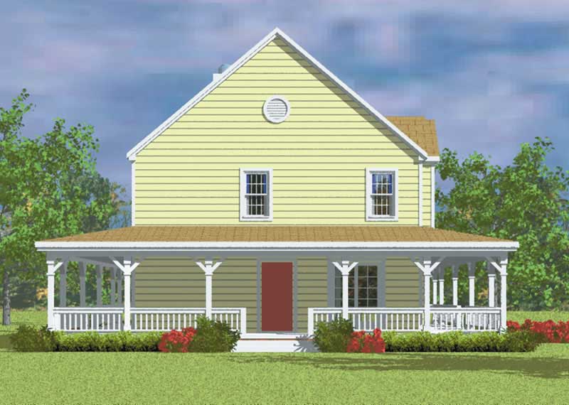 Home Plan Left Elevation of this 4-Bedroom,2295 Sq Ft Plan -137-1118