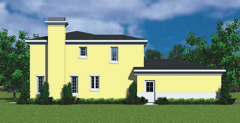 Home Plan Left Elevation of this 3-Bedroom,2320 Sq Ft Plan -137-1123