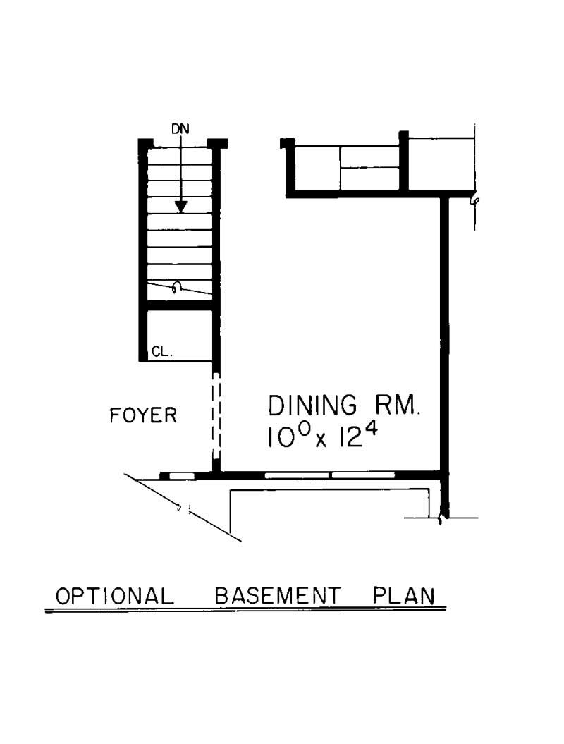 Floor Plan First Story of Ranch Plan #137-1124