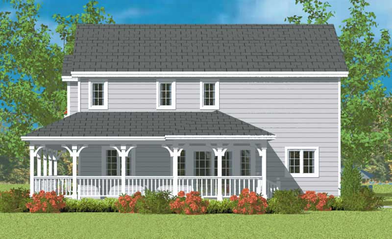 Home Plan Right Elevation of this 3-Bedroom,1406 Sq Ft Plan -137-1137