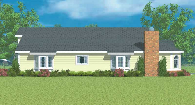 Home Plan Left Elevation of this 3-Bedroom,1971 Sq Ft Plan -137-1141