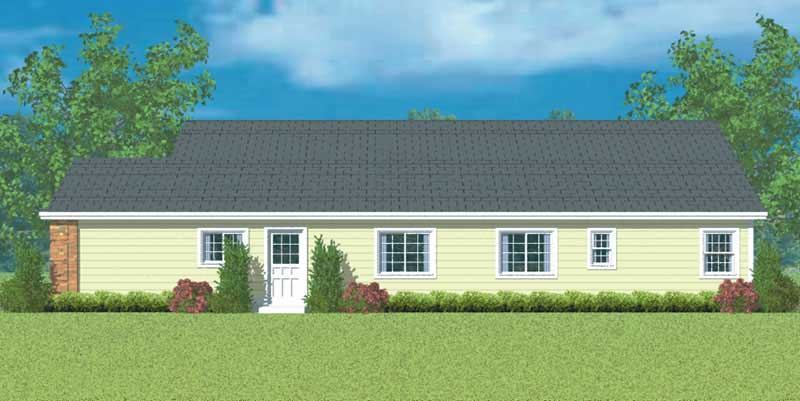 Home Plan Right Elevation of this 3-Bedroom,1971 Sq Ft Plan -137-1141