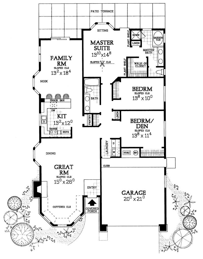 Floor Plan First Story of Plan #137-1141