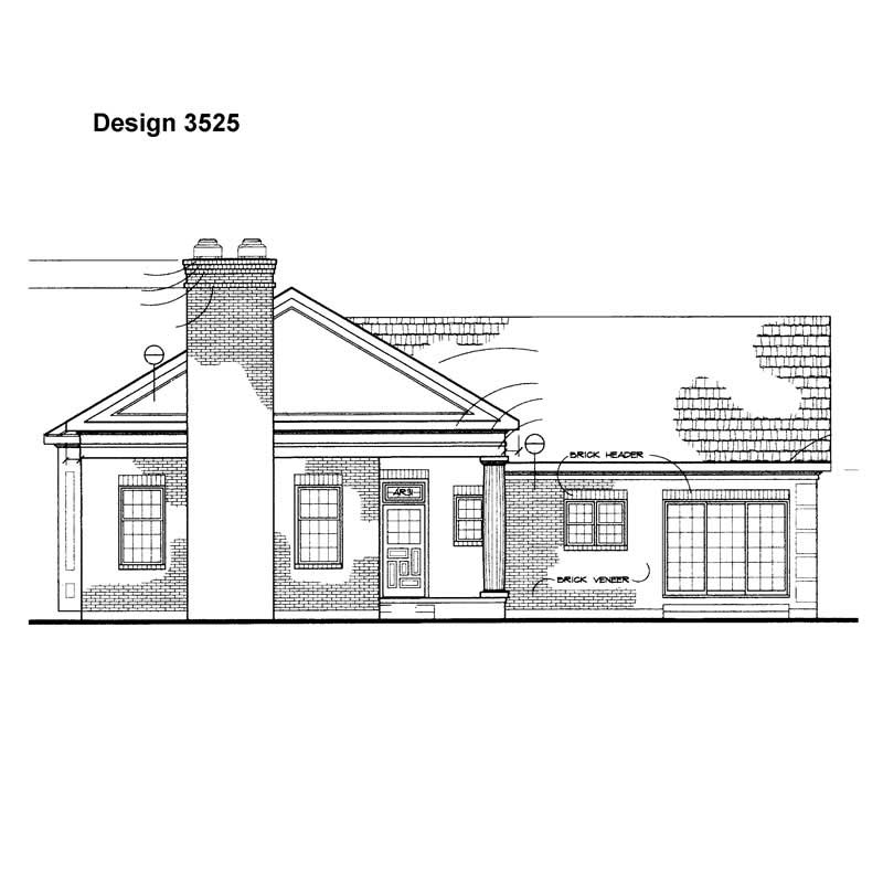 Home Plan Rear Elevation of this 2-Bedroom,2195 Sq Ft Plan -137-1149