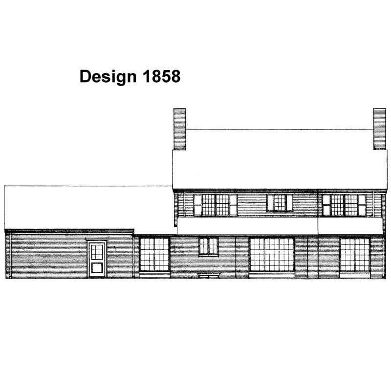 Home Plan Rear Elevation of this 4-Bedroom,3268 Sq Ft Plan -137-1151