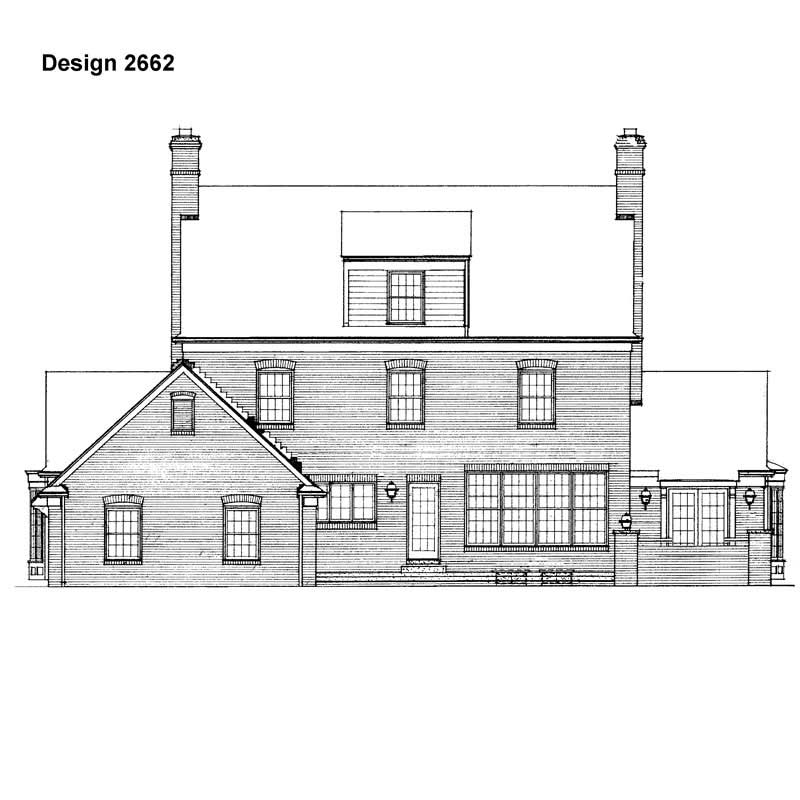 Home Plan Rear Elevation of this 5-Bedroom,3556 Sq Ft Plan -137-1159