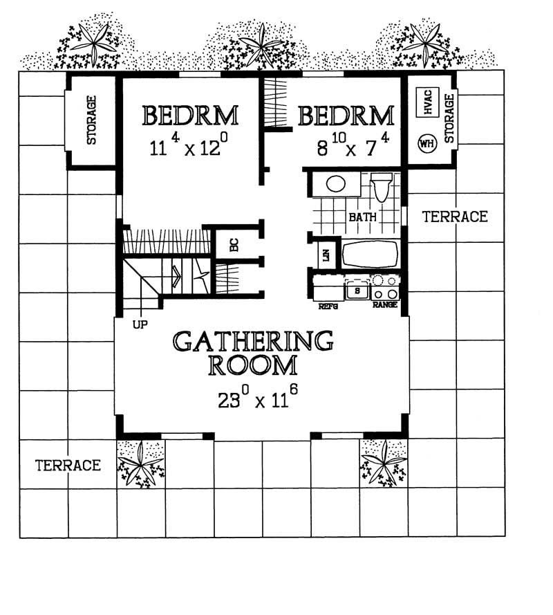 Floor Plan First Story of Contemporary Plan #137-1163