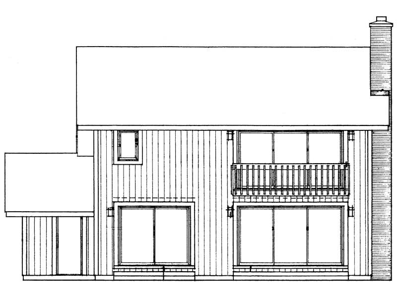 Home Plan Rear Elevation of this 3-Bedroom,1999 Sq Ft Plan -137-1178