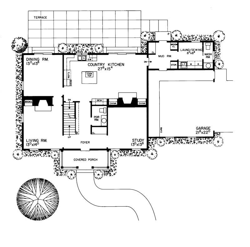 Floor Plan First Story of Plan #137-1182