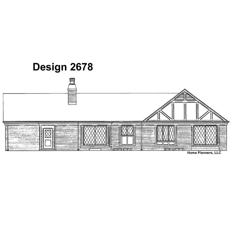 Home Plan Rear Elevation of this 3-Bedroom,1971 Sq Ft Plan -137-1184