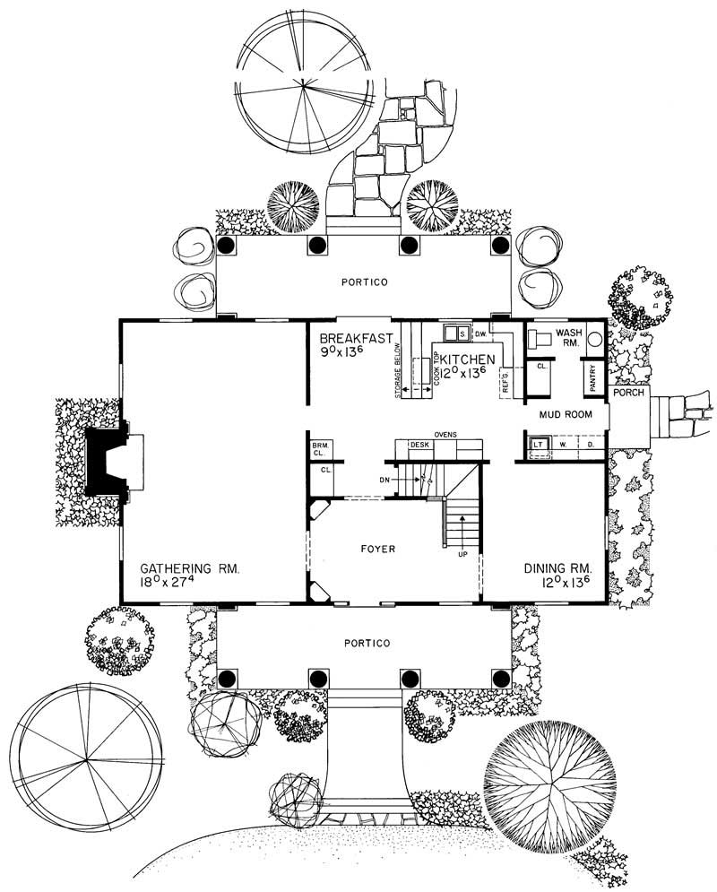Floor Plan First Story of Historic Plan #137-1187