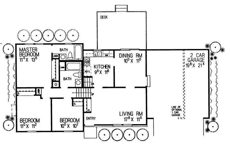 Floor Plan First Story of Cape Cod Plan #137-1192