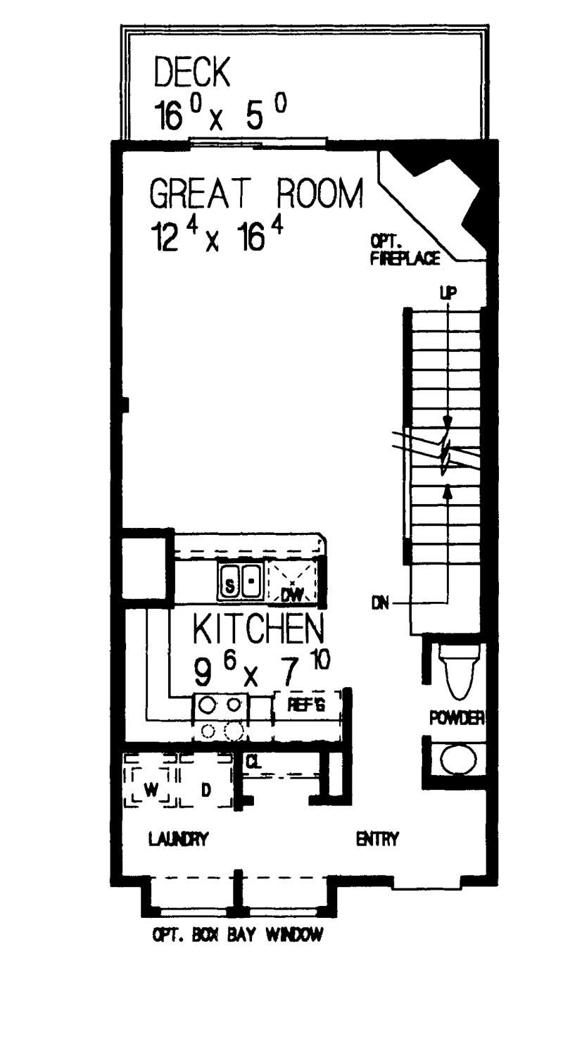 Floor Plan First Story of Country Plan #137-1202