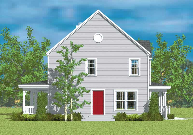 Home Plan Left Elevation of this 4-Bedroom,2271 Sq Ft Plan -137-1208