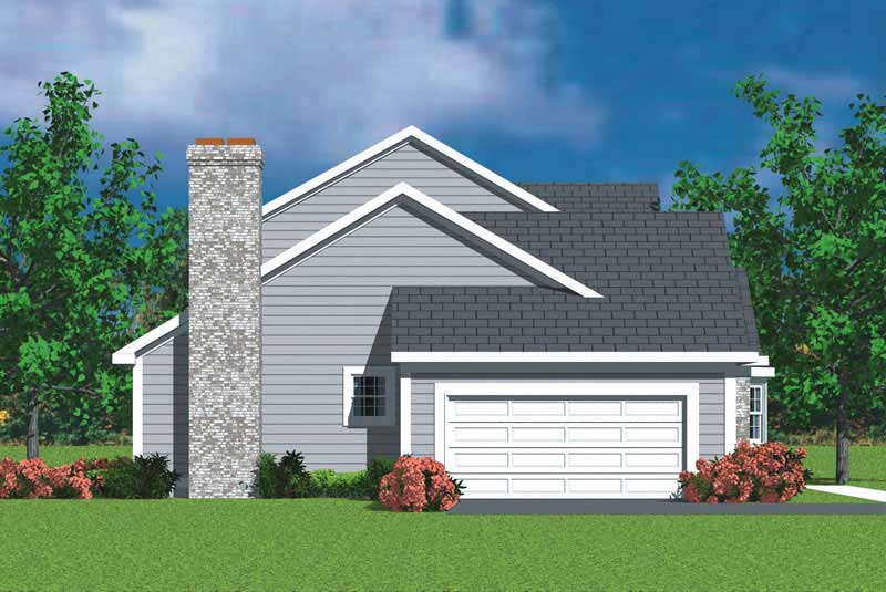 Home Plan Left Elevation of this 3-Bedroom,2030 Sq Ft Plan -137-1213